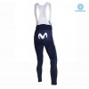 Completo Maglia ML + Pantaloncino con bretelle ML 2019 Movistar Team Winter Invernale N001